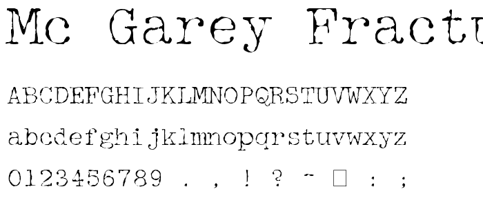 Mc Garey Fractured font